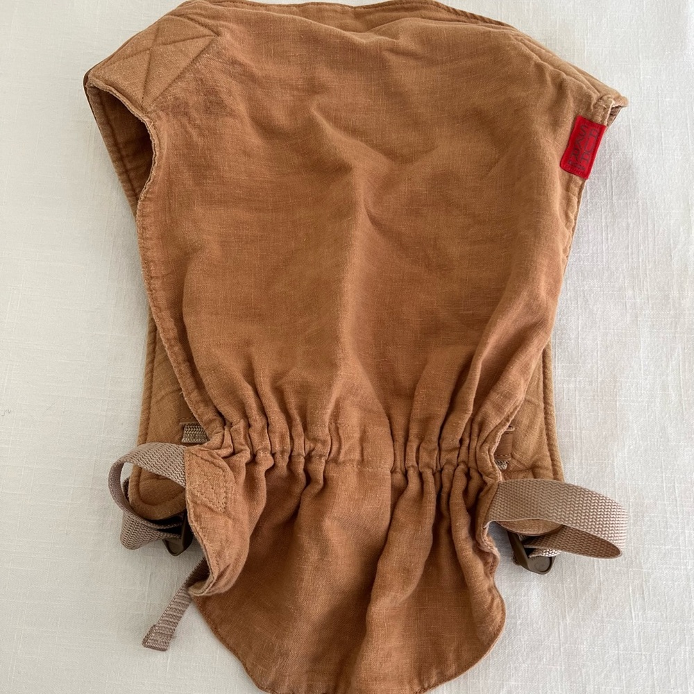 EUC Sakura Bloom Basics Linen Onbuhimo, Leather